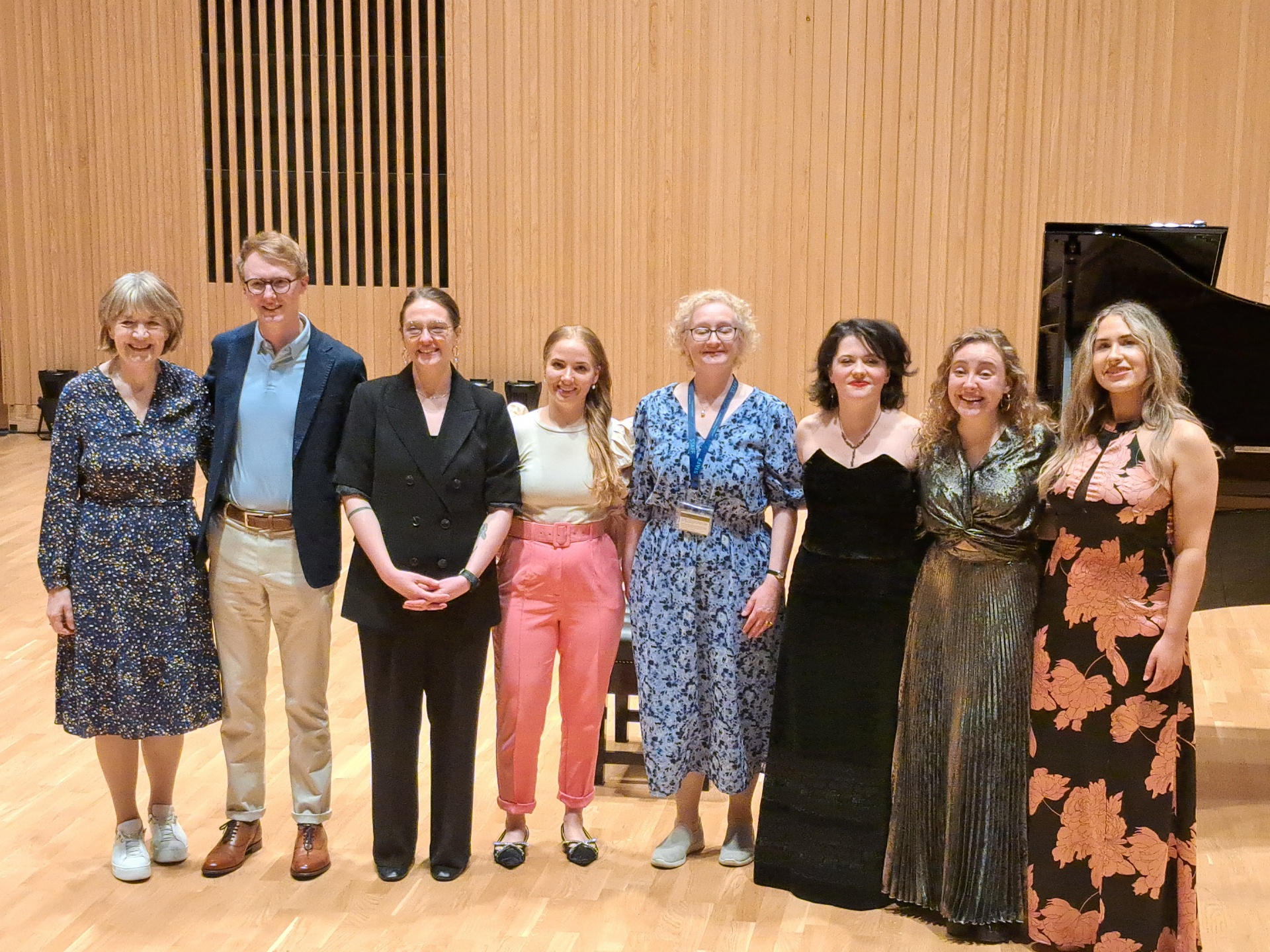 Faustina O'Sullivan with fellow musicians following a recital
